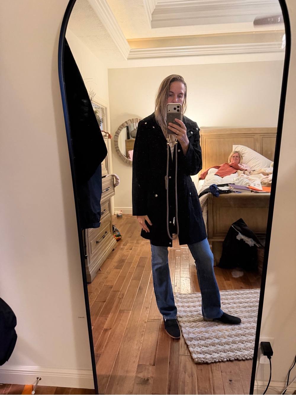 Calvin Klein Black Hooded Trench Coat